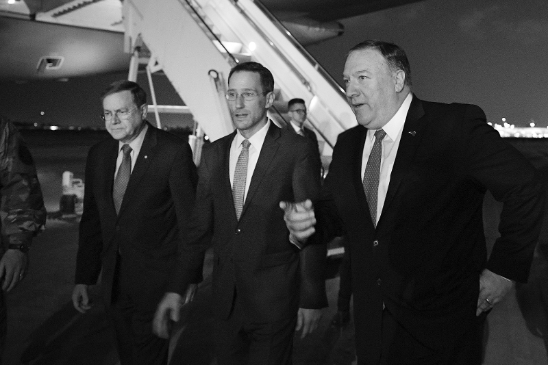 Le secrétaire d'Etat américain Mike Pompeo lors de sa visite en Irak, le 7 mai 2019.