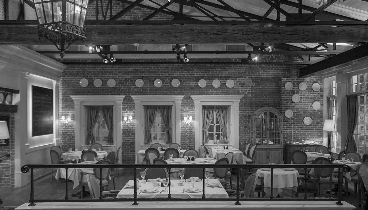 La salle principale du restaurant géorgien 'Darbazi', à Moscou.