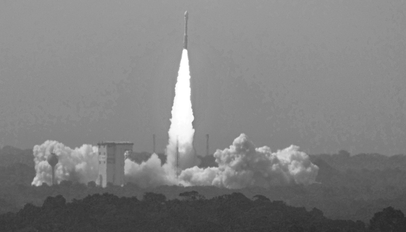 Lancement du satellite sud-coréen Kompsat-7 par une fusée Vega-C à Kourou, en Guyane, le 1er décembre 2025.
