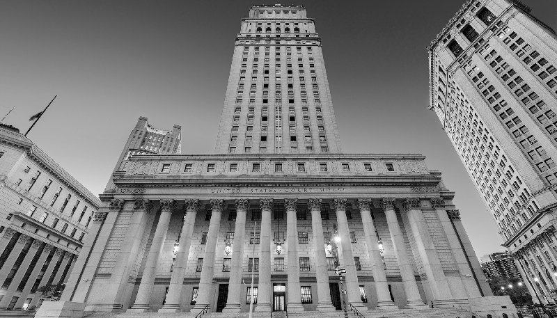 Le tribunal de New York.