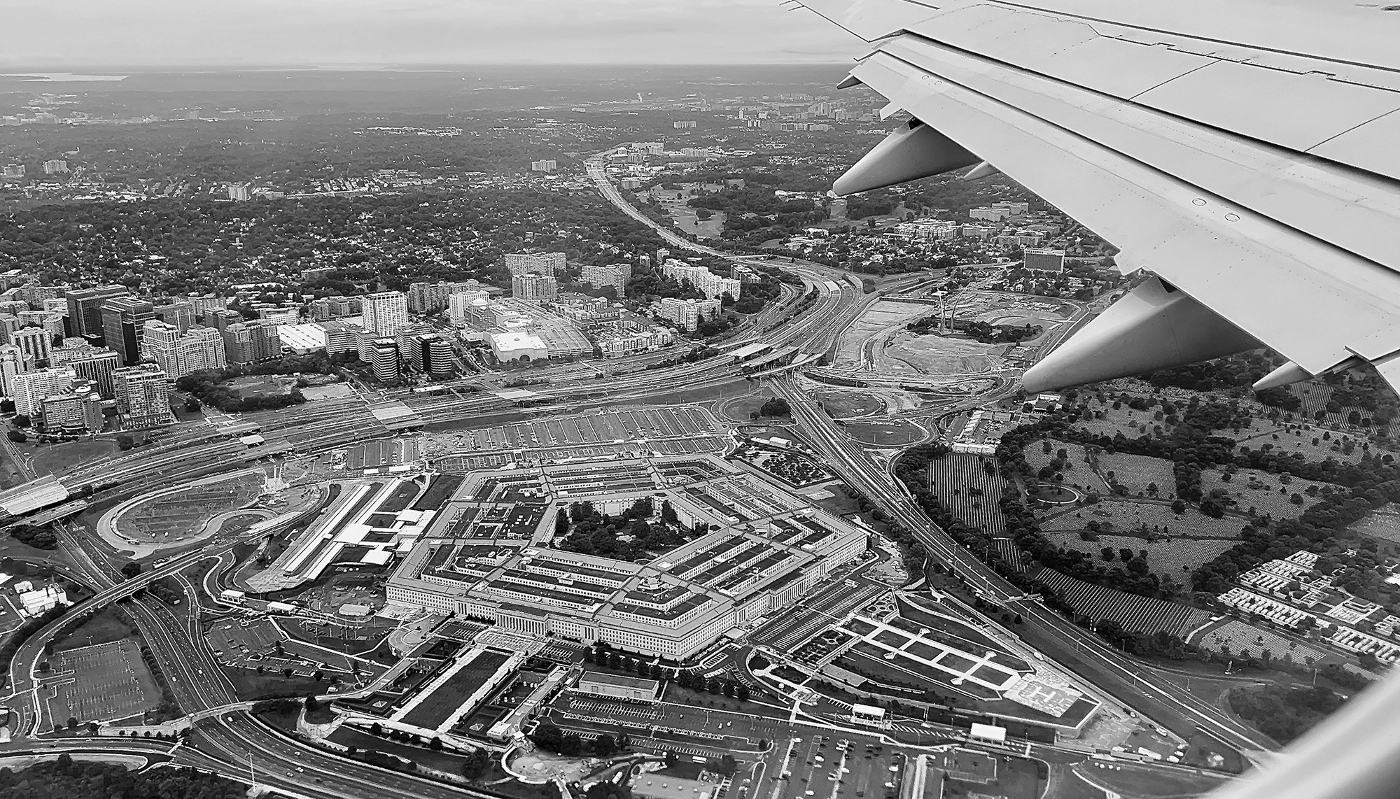 Vue aérienne du département de la défense des États-Unis.