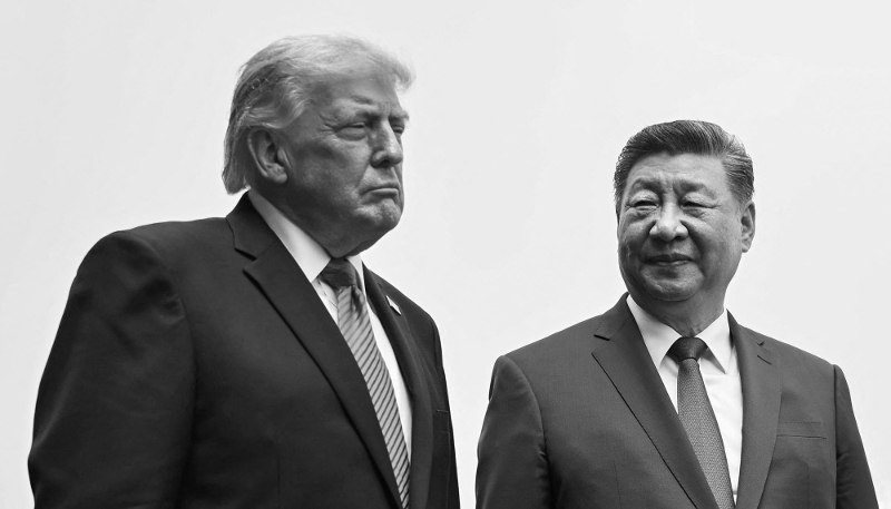 Le président américain Donald Trump reçu par son homologue chinois Xi Jinping à Pékin, le 14 mai 2026. 