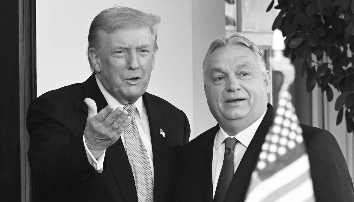 Le président américain Donald Trump en compagnie du premier ministre hongrois Viktor Orban devant la Maison blanche à Washington, le 7 novembre 2025.