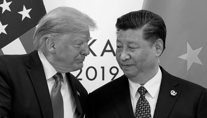 Rencontre bilatérale entre Donald Trump et Xi Jinping, lors du sommet du G20 de 2019, à Osaka, au Japon.