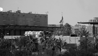 L'ambassade des États-Unis en Irak, dans la zone verte de Bagdad, le 17 mars 2026.