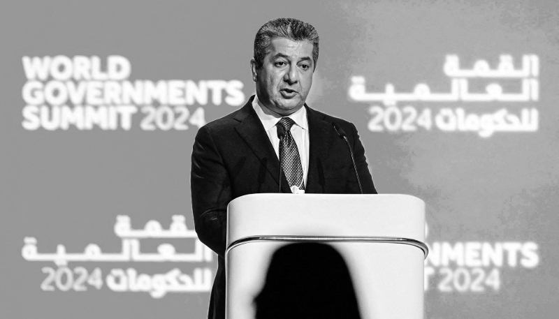 Le premier ministre du gouvernement régional du Kurdistan, Masrour Barzani, le 12 février 2024.