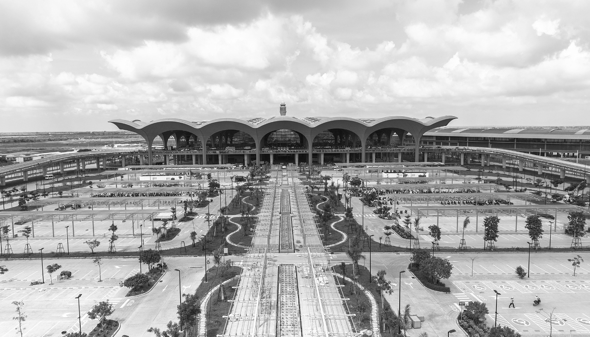 L'aéroport international de Techo, au Cambodge, ouvert le 9 septembre 2025.