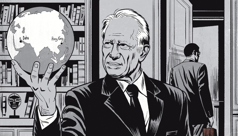 L'ancien premier ministre français Dominique de Villepin (2/3).