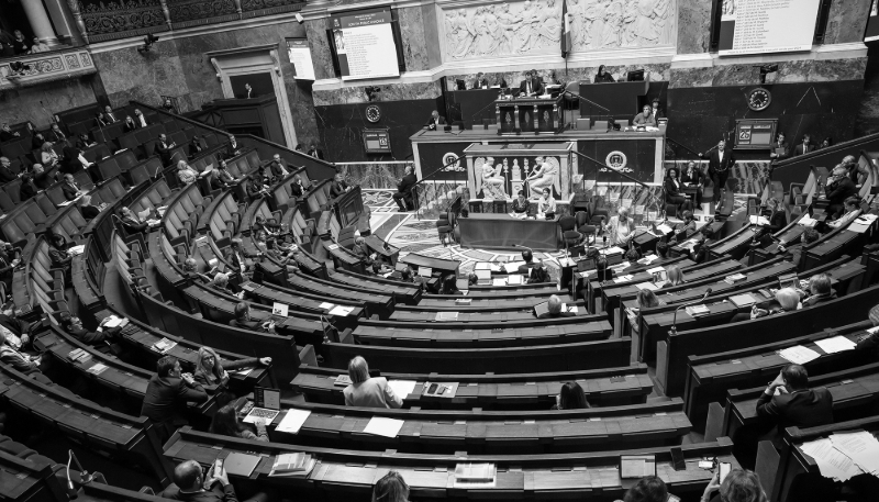 L'hémicycle de l'Assemblée nationale.