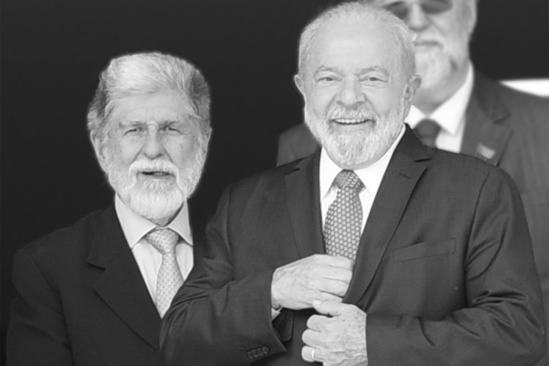 Le conseiller spécial de la présidence brésilienne, Celso Amorim, et le président brésilien Luiz Inacio Lula da Silva, dit "Lula".