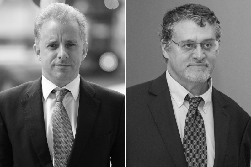 Christopher Steele, cofondateur d'Orbis Business Intelligence, et Glenn Simpson, à droite, cofondateur de Fusion GPS.